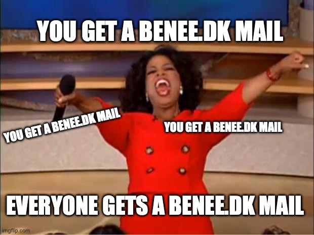 You get a benee.dk mail